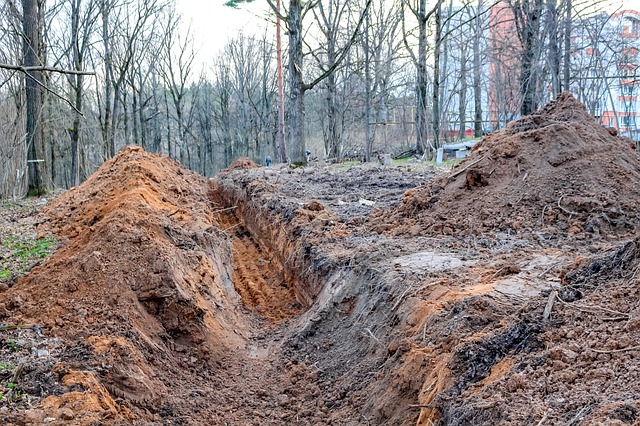 Příprava pozemku pro stavbu